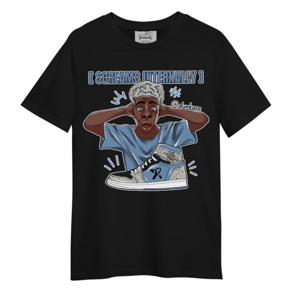 University Blue 4s Shirt - Scream Internally Unisex Shirt Matching Jordan Shirt Jezsport.com