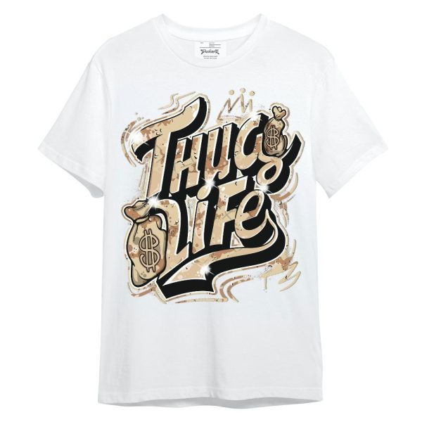 Desert Camo 3s Shirt - Free Thug Living Graphic Unisex Shirt Matching Jordan Shirt Jezsport.com