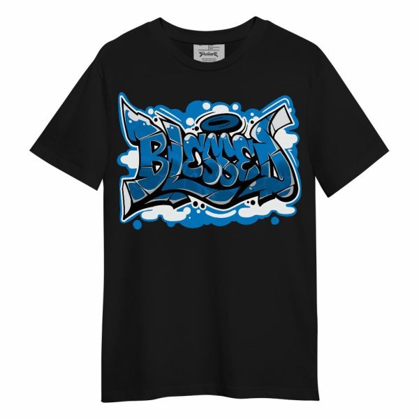 Industrial Blue 4s Shirt - Blessing Graphic Unisex Shirt Matching Jordan Shirt Jezsport.com