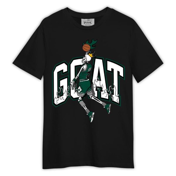 Oxidized Green 4s Shirt, G.O.A.T Skeleton Fire Shirt Outfit Matching Jordan Shirt Jezsport.com