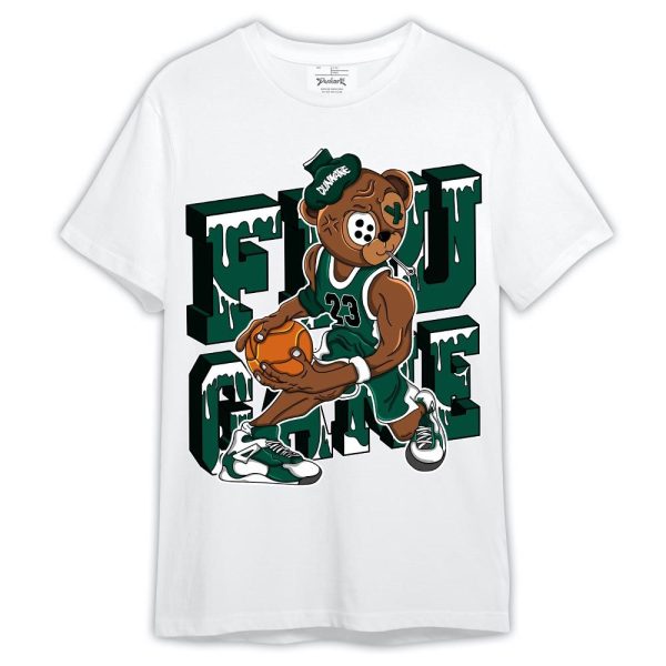 Oxidized Green 4s Shirt, Graphic Flu Game Bear Shirt Outfit Matching Jordan Shirt Jezsport.com