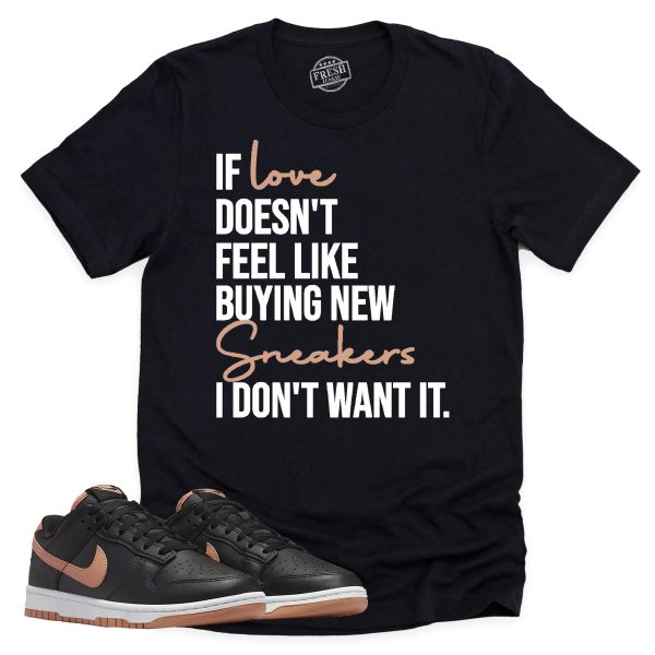 If Love Shirt, Retro Dunk Low Amber Brown Sneaker Match Tee Jezsport.com