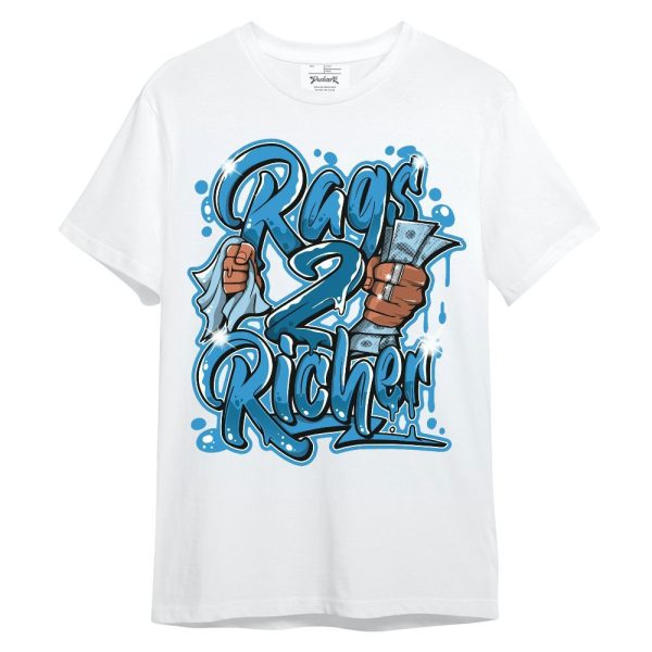 Powder Blue 9s Shirt - Rag 2 Rich Graphic Unisex Shirt Matching Jordan Shirt Jezsport.com