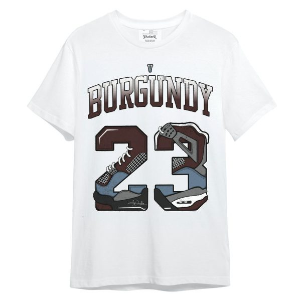 Burgundy 5s Shirt, Number 23 4s Unisex Shirt Matching Jordan Shirt Jezsport.com