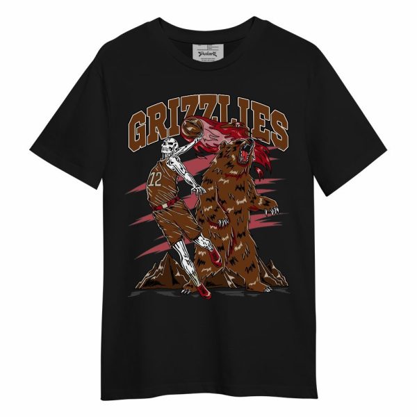 Archaeo Brown 5s Shirt - Grizzly Bear Skeleton Unisex Shirt Matching Jordan Shirt Jezsport.com