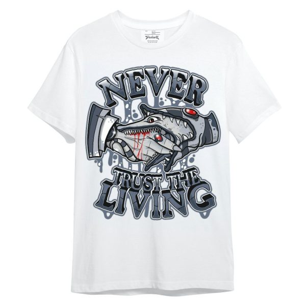 Low Diffused Blue 11s Shirt - Never Trusting Living Halloween Graphic Unisex Shirt Matching Jordan Shirt Jezsport.com