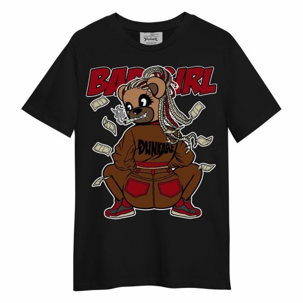 Archaeo Brown 5s Shirt - Rebellious Girl Bear Unisex Shirt Matching Jordan Shirt Jezsport.com