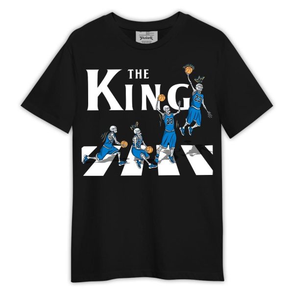 Industrial Blue 4s Shirt, The King Basketball Shirt Outfit 4 Military Blue 0605 TCD Matching Jordan Shirt Jezsport.com