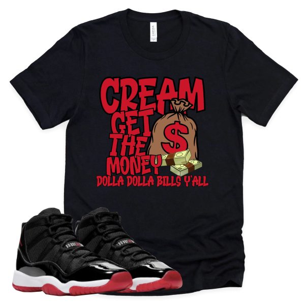 Cream Retro Air Jordan 11 BRED Sneaker Match Tee Jezsport.com