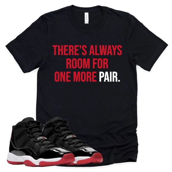 One More Pair Retro Air Jordan 11 BRED Sneaker Match Tee Jezsport.com