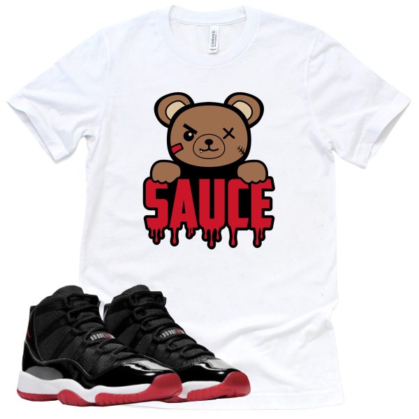 Sauce Retro Air Jordan 11 BRED Sneaker Match Tee Jezsport.com