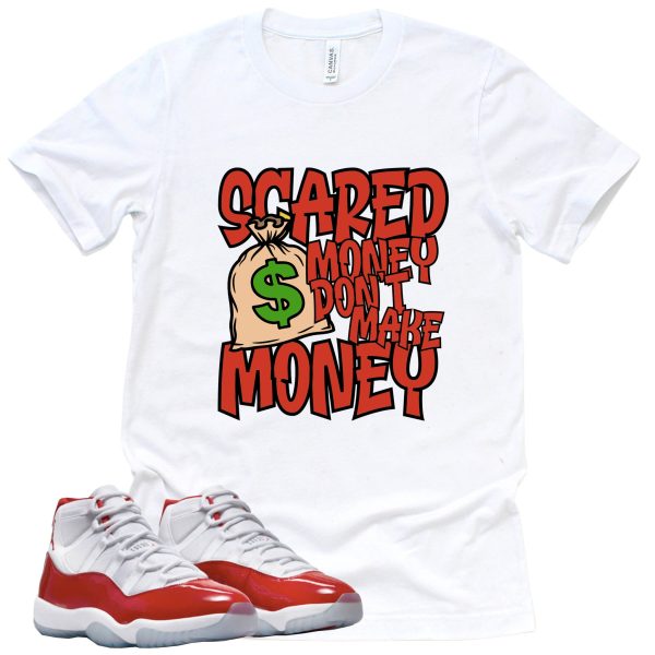 Scared Money Retro Air Jordan 11 Cherry Red Sneaker Match Tee Jezsport.com