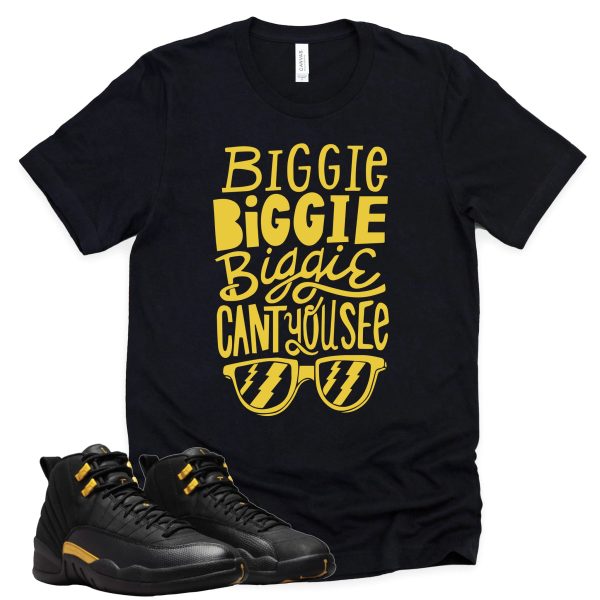 Can't You See Retro Air Jordan 12 Black Taxi Sneaker Match Tee Jezsport.com