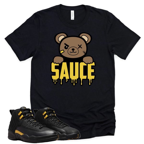 Sauce Retro Air Jordan 12 Black Taxi Sneaker Match Tee Jezsport.com