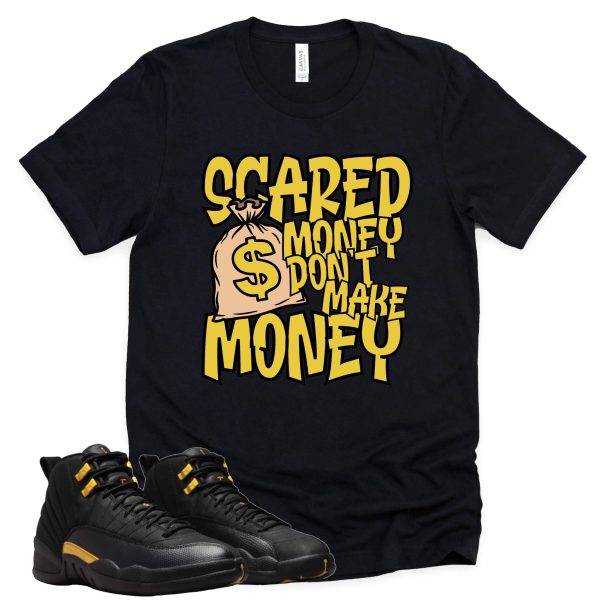 Scared Money Retro Air Jordan 12 Black Taxi Sneaker Match Tee Jezsport.com