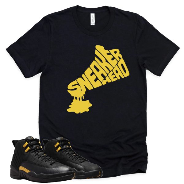 Sneakerhead Drip Retro Air Jordan 12 Black Taxi Sneaker Match Tee Jezsport.com