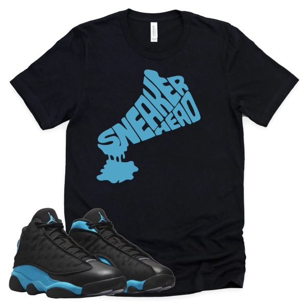 Sneakerhead Drip Shirt Retro Air Jordan 13 Black University Blue Sneaker Match Tee Jezsport.com