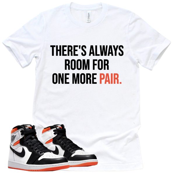 One More Pair Shirt Retro Air Jordan 1 Electro Orange Sneaker Match Tee Jezsport.com