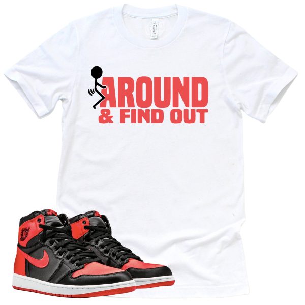 Find Out Shirt Retro Air Jordan 1 Satin Bred Sneaker Match Tee Jezsport.com