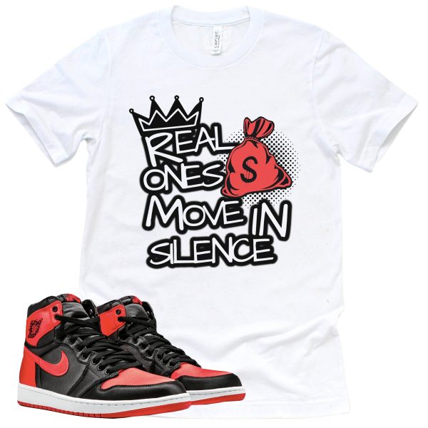 Real Ones Shirt Retro Air Jordan 1 Satin Bred Sneaker Match Tee Jezsport.com