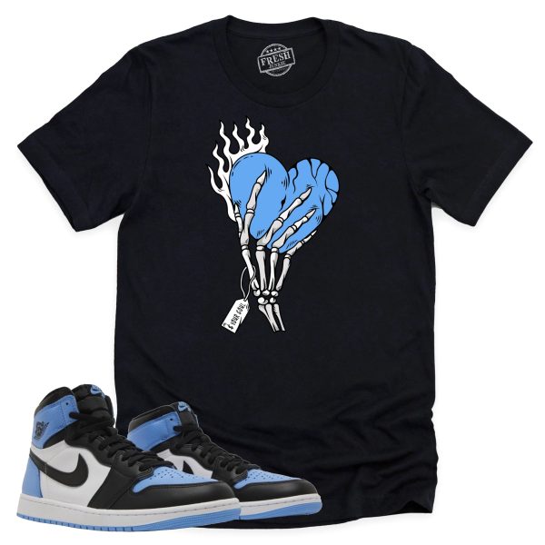 Cost Your Soul Shirt Retro Air Jordan 1 UNC Toe Sneaker Match Tee Jezsport.com