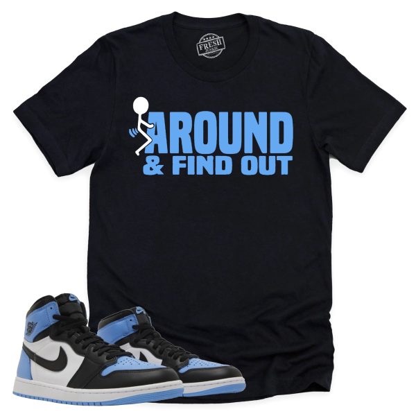 Find Out Shirt Retro Air Jordan 1 UNC Toe Sneaker Match Tee Jezsport.com