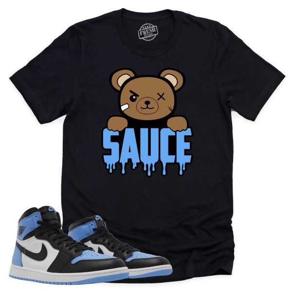 Sauce Shirt Retro Air Jordan 1 UNC Toe Sneaker Match Tee Jezsport.com