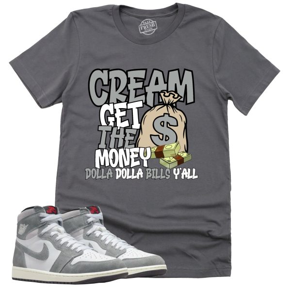 Cream Shirt Retro Air Jordan 1 Washed Heritage Sneaker Match Tee Jezsport.com