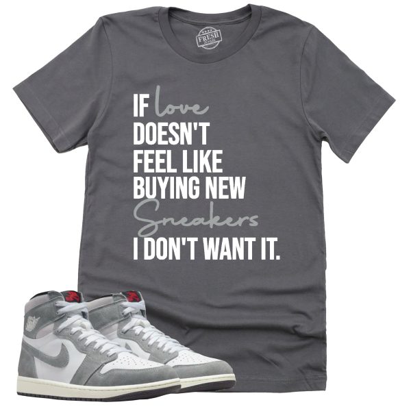 If Love Shirt Retro Air Jordan 1 Washed Heritage Sneaker Match Tee Jezsport.com