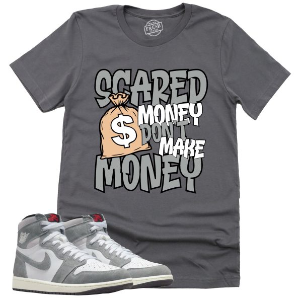 Scared Money Shirt Retro Air Jordan 1 Washed Heritage Sneaker Match Tee Jezsport.com