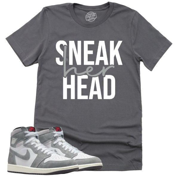 SneakHER Head Shirt Retro Air Jordan 1 Washed Heritage Sneaker Match Tee Jezsport.com