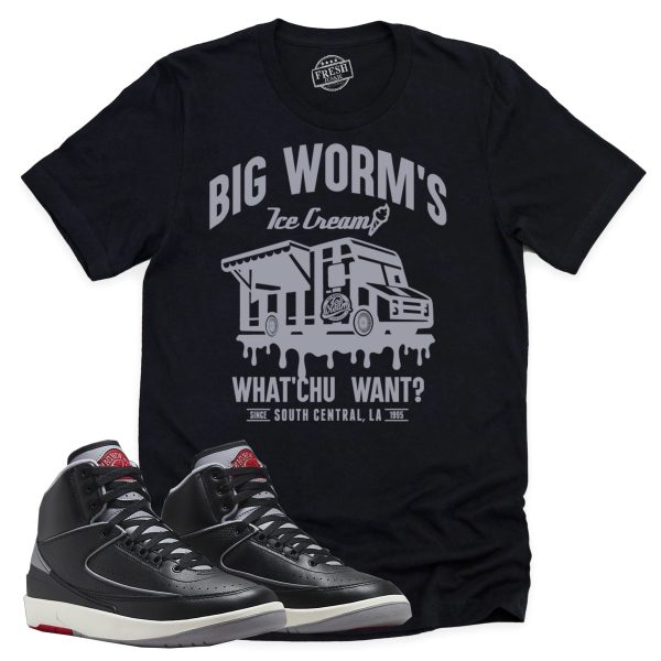 BW's Ice Cream Shop Shirt, Retro Air Jordan 2 Black Cement Sneaker Match Tee Jezsport.com