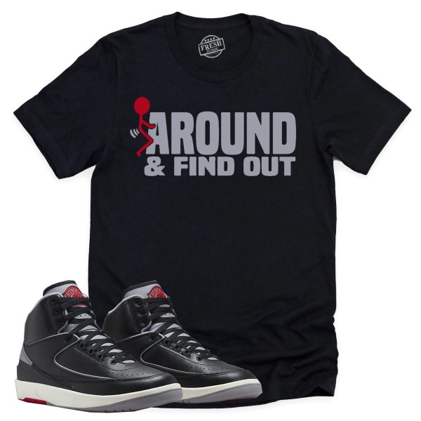 Find Out Shirt, Retro Air Jordan 2 Black Cement Sneaker Match Tee Jezsport.com