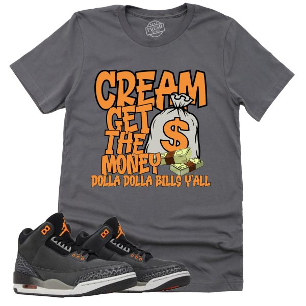 Cream Shirt, Retro Air Jordan 3 Fear Sneaker Match Tee Jezsport.com