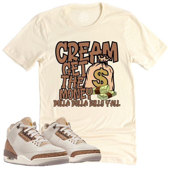 Cream Shirt, Retro Air Jordan 3 Palomino Sneaker Match Tee Jezsport.com