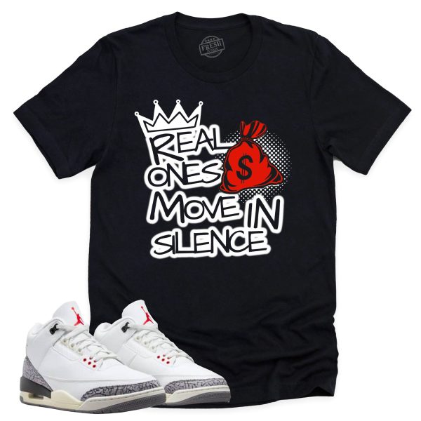 Real Ones Shirt Retro Air Jordan 3 White Cement Re-imagined Sneaker Match Tee Jezsport.com