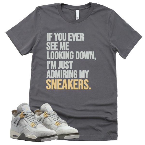 Admiring My Sneakers Shirt Retro Air Jordan 4 Craft Photon Dust Sneaker Match Tee Jezsport.com