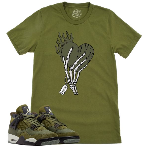 Cost Your Soul Shirt, Retro Air Jordan 4 Craft Olive Sneaker Match Tee Jezsport.com