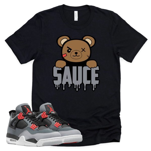 Sauce Shirt Retro Air Jordan 4 Infrared Sneaker Match Tee Jezsport.com