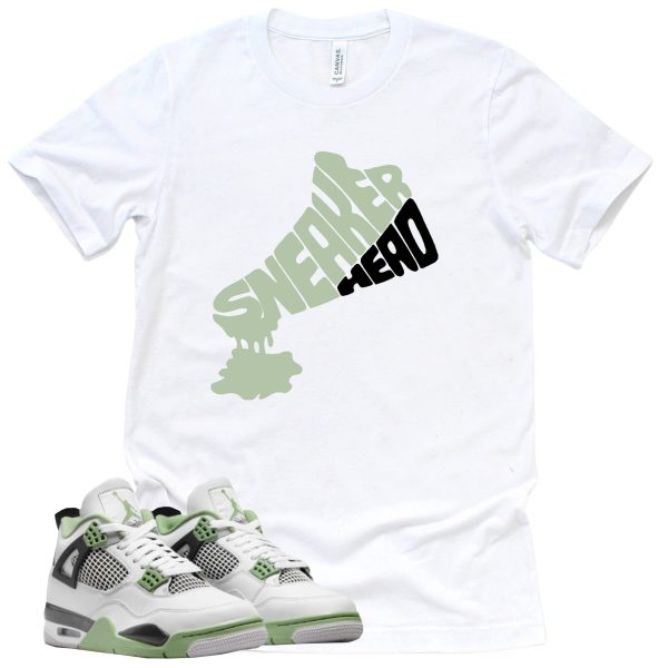 Dripping Sneakerhead Shirt Retro Air Jordan 4 Oil Green Sneaker Match Tee Jezsport.com