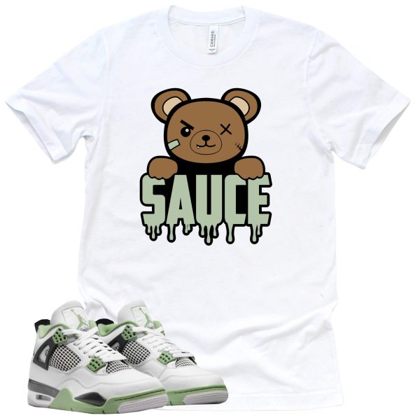 Sauce Shirt Retro Air Jordan 4 Oil Green Sneaker Match Tee Jezsport.com