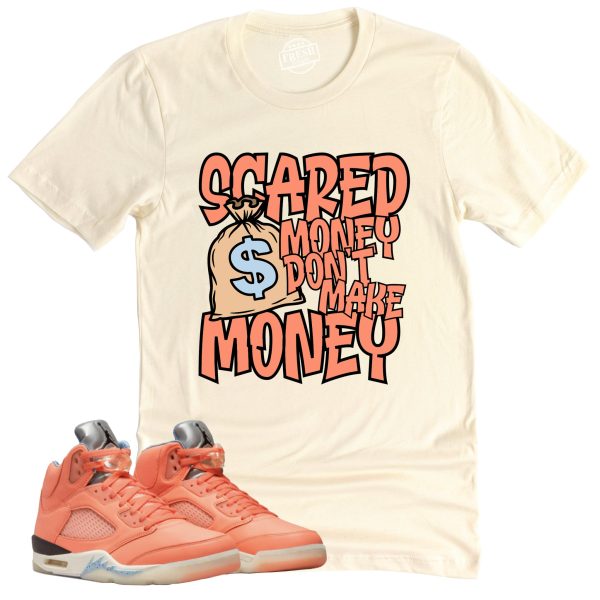 Scared Money Shirt Retro Air Jordan 5 Crimson Bliss Sneaker Match Tee Jezsport.com