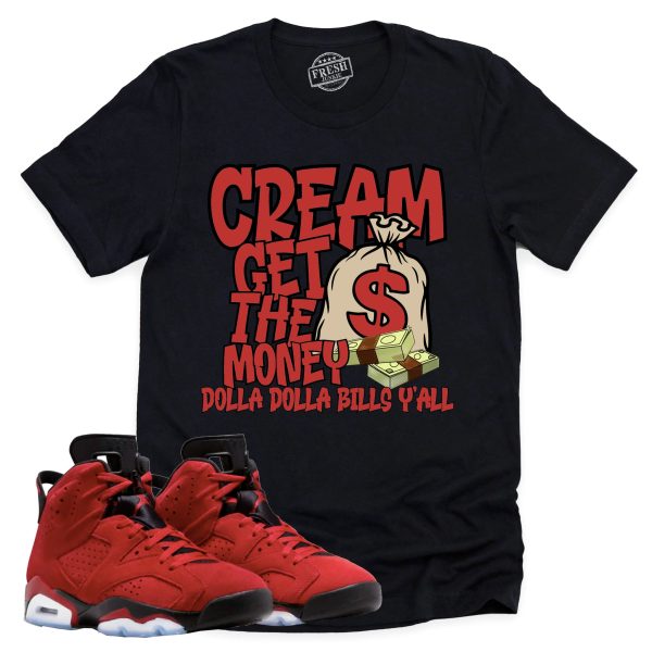 Cream Shirt Retro Air Jordan 6 Toro Bravo Sneaker Match Tee Jezsport.com