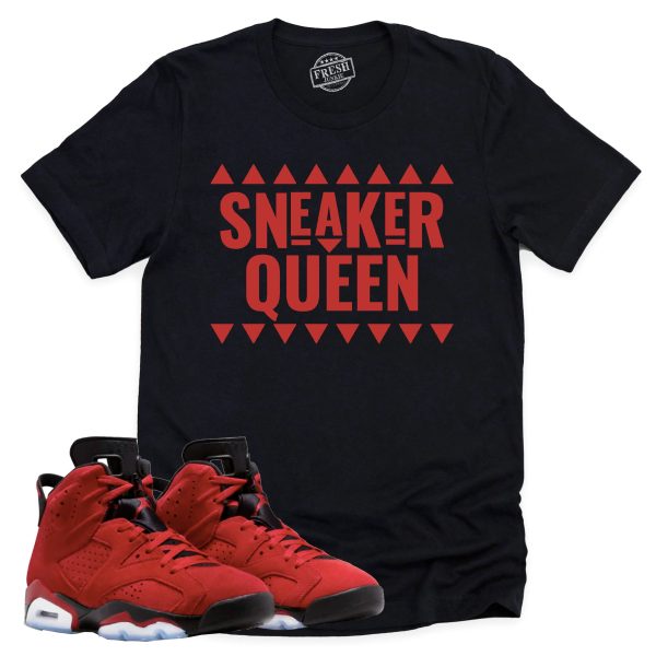 Sneaker Queen Shirt Retro Air Jordan 6 Toro Bravo Sneaker Match Tee Jezsport.com