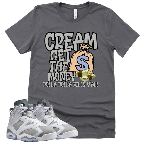 Cream Shirt Retro Air Jordan 6 Cool Grey Sneaker Match Tee Jezsport.com