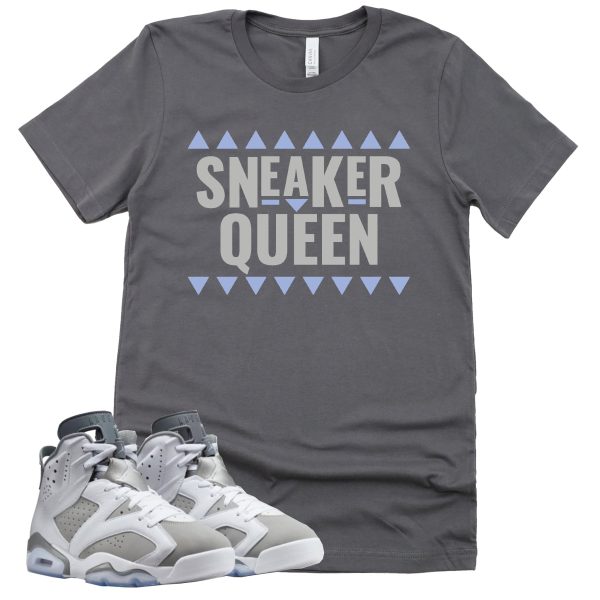 Sneaker Queen Shirt Retro Air Jordan 6 Cool Grey Sneaker Match Tee Jezsport.com