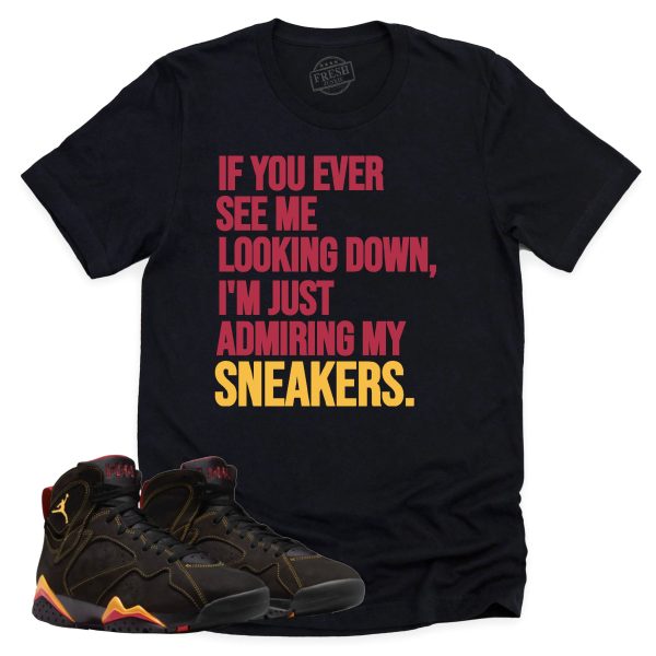 Admiring My Sneakers Shirt Retro Air Jordan 7 Citrus Sneaker Match Tee Jezsport.com