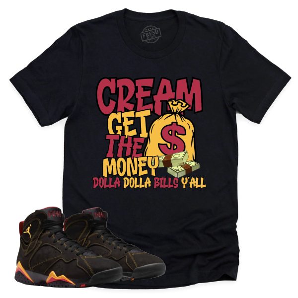 Cream Shirt Retro Air Jordan 7 Citrus Sneaker Match Tee Jezsport.com