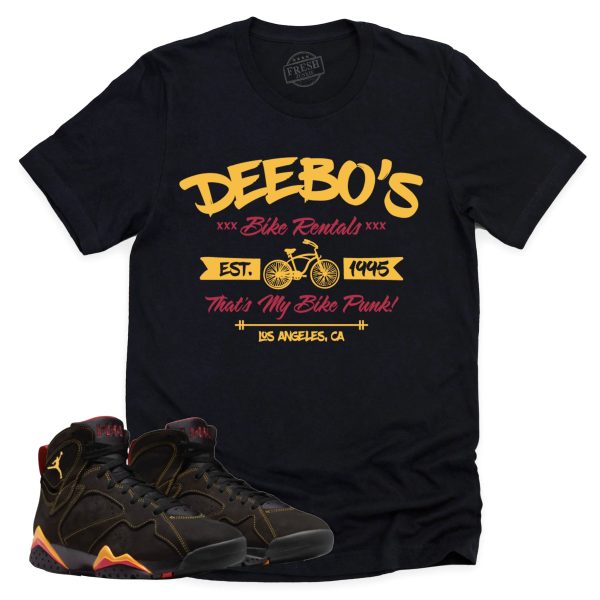 Deebo's Bike Shop Shirt Retro Air Jordan 7 Citrus Sneaker Match Tee Jezsport.com