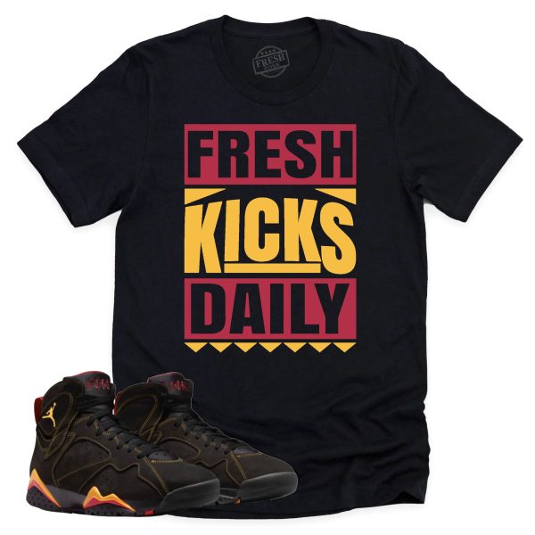 Fresh Kicks Daily Shirt Retro Air Jordan 7 Citrus Sneaker Match Tee Jezsport.com